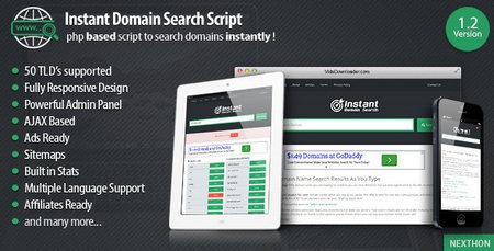 اسکریپت پیشرفته جستجوگر دامنه Instant Domain Search Script نسخه 1.2