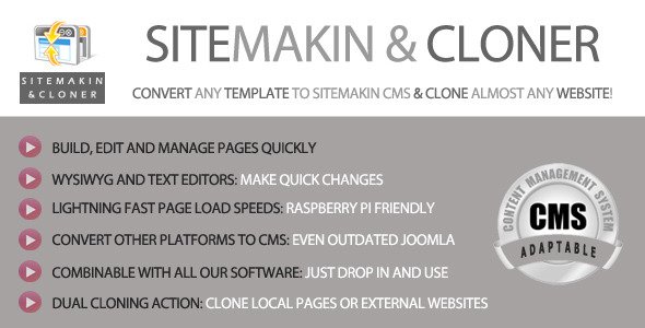 اسکریپت مدیریت محتوای Sitemakin and Cloner نسخه 1.4