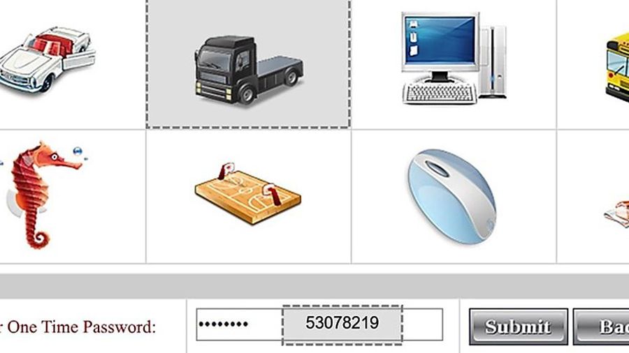 عکس به جای رمز
