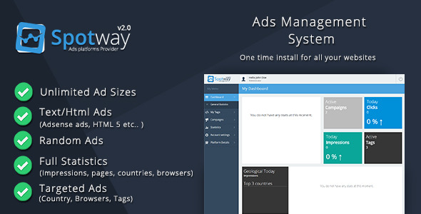 اسکریپت مدیریت تبلیغات SpotWay نسخه 2.0