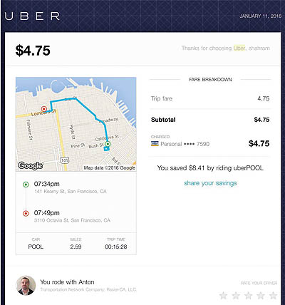سفر با Uber 2