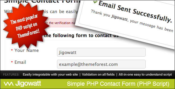 اسکریپت فرم تماس PHP Contact Form نسخه 2.1