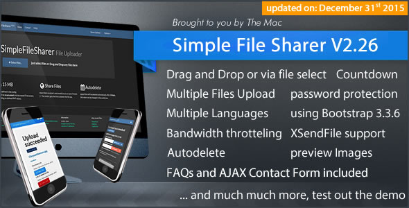 اسکریپت اشتراک گذاری فایل Simple File Sharer نسخه 2.26