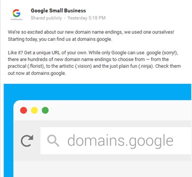 آغاز استفاده از دامنه "Google.”