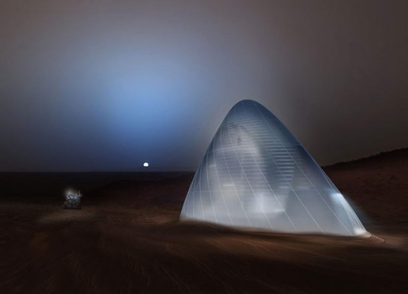 خانه های سه بعدی در مریخ