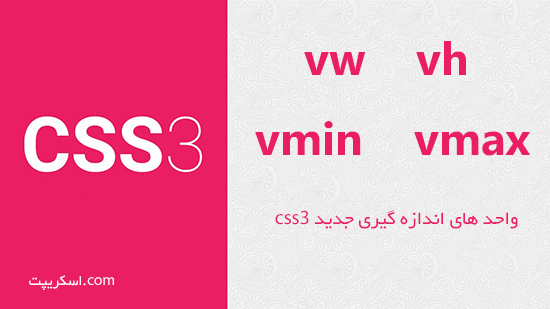 معرفی واحد های اندازه گیری vw , vh , vmin , vmax در css3
