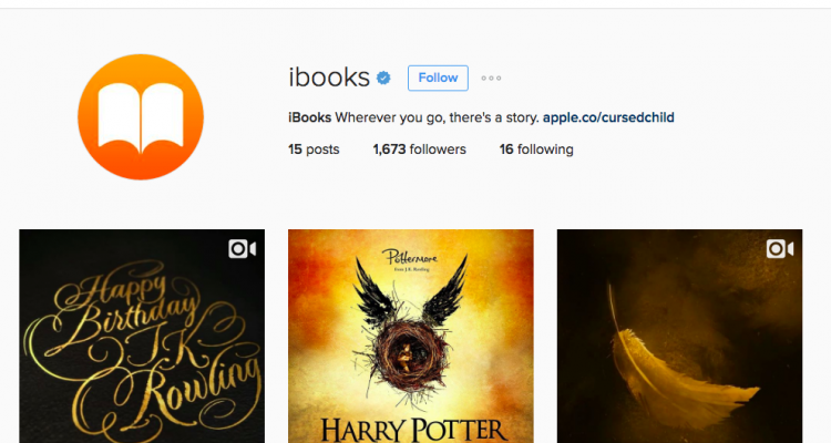 اکانت رسمی iBook در اینستاگرام