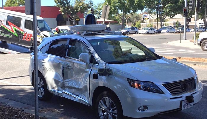 تصادف شدید خودوری خودران گوگل