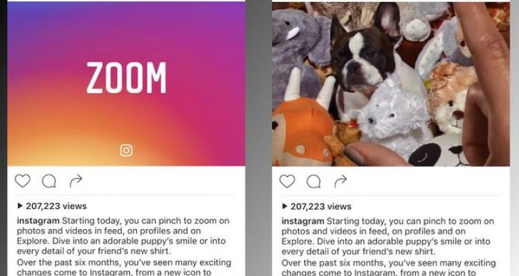 امکان زوم در اینستاگرام برای اندروید