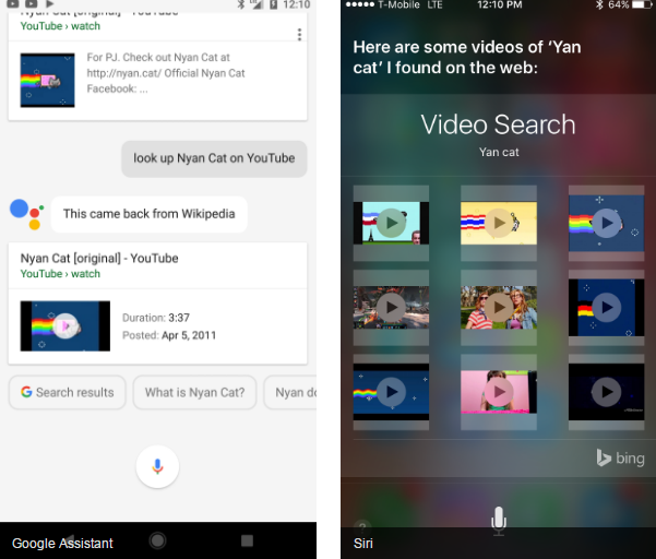 برتری دستیار صوتی گوگل از سیری اپل4