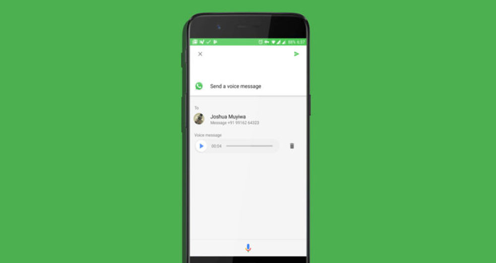 واتس اپ : امکان ارسال پیام صوتی بدون باز کردن اپلیکیشن