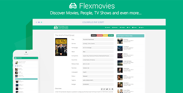 اسکریپت مشاهده اطلاعات فیلم ها و سریال FlexMovies