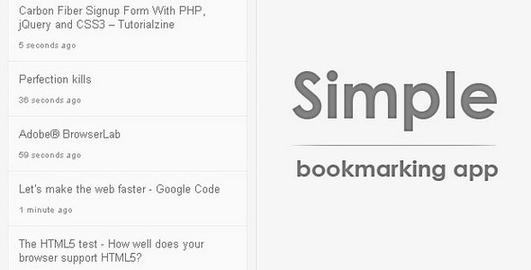 اسکریپت نمایش سایت های مورد علاقه Simple Bookmark