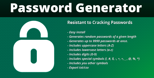 اسکریپت سازنده رمز عبور FPG Password Generator