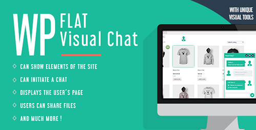 افزونه چت زنده و نمایش از راه دور در وردپرس WP Flat Visual Chat