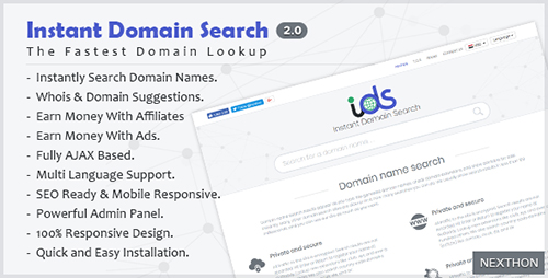 اسکریپت جستجوی دامنه Instant Domain Search Script