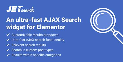 افزونه JetSearch ابزارک جستجوی صفحه‌ساز Elementor وردپرس
