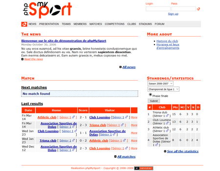 اسکریپت ایجاد سایت مسابقات ورزشی PHPMySport