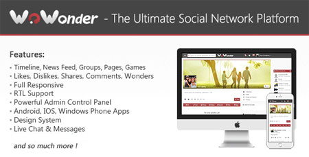 اسکریپت شبکه اجتماعی WoWonder + همراه با اپلیکیشن موبایل