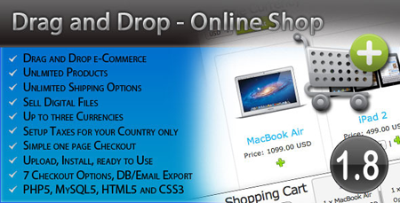 اسکریپت فروشگاه محصولات Drag and Drop Online Shop