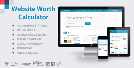 اسکریپت تخمین قیمت وب سایت Website Worth Calculator