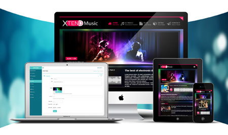 اسکریپت ایجاد و مدیریت وب سایت خوانندگان موسیقی XTEND